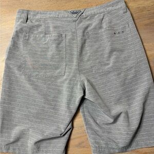 Gray Striped Shorts